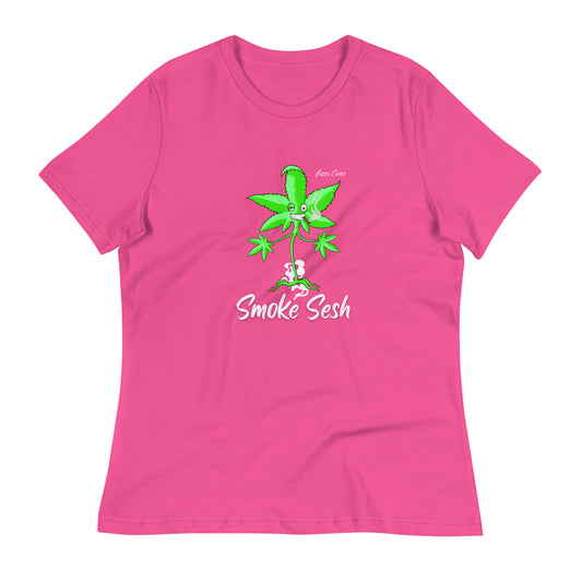 Smoke Sesh Apparel Green Crack Women's Relaxed T-Shirt