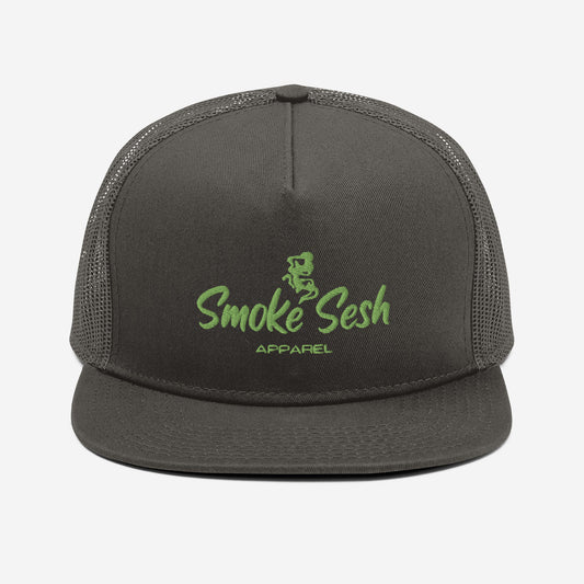 Smoke Sesh Apparel Embroidered Mesh Back Snapback
