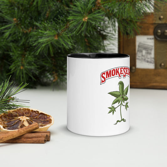Smoke Sesh Apparel Backwoods style logo Mug with Color Inside