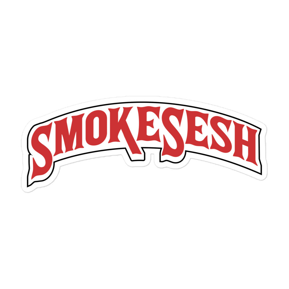 Smoke Sesh Backwoods style logo Bubble-free stickers