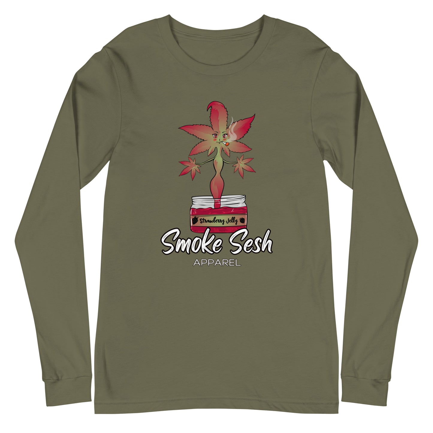 Smoke Sesh Apparel Strawberry Jelly Unisex Long Sleeve Tee