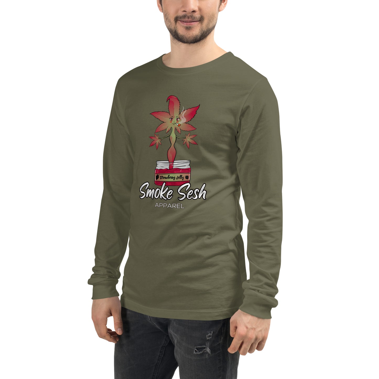 Smoke Sesh Apparel Strawberry Jelly Unisex Long Sleeve Tee