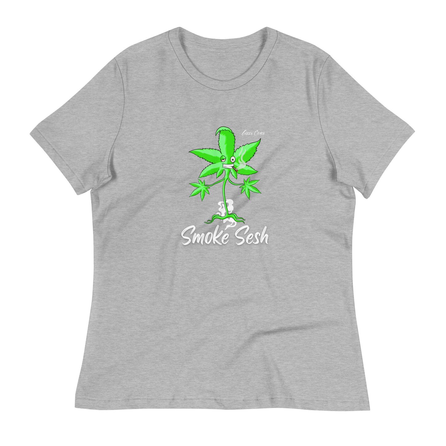 Smoke Sesh Apparel Green Crack Women's Relaxed T-Shirt