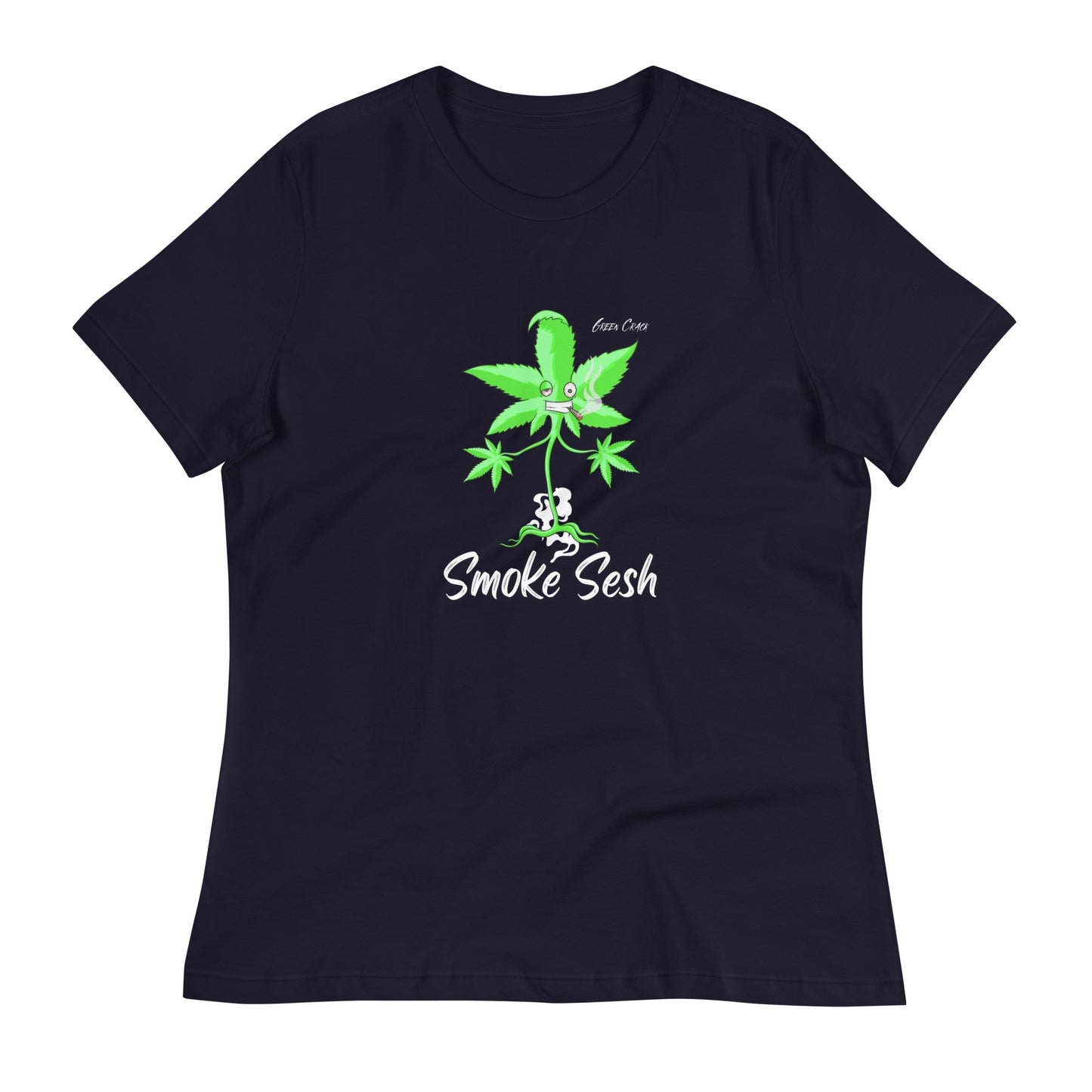 Smoke Sesh Apparel Green Crack Women's Relaxed T-Shirt