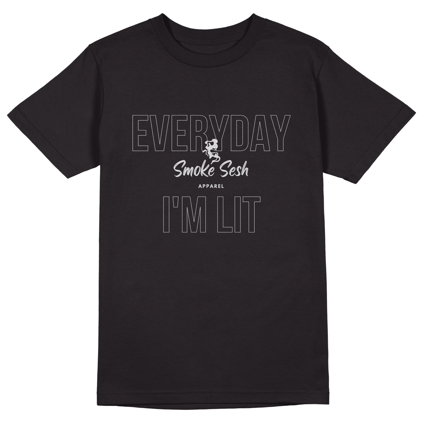 Short Sleeve Everyday I'm Lit shirt in black