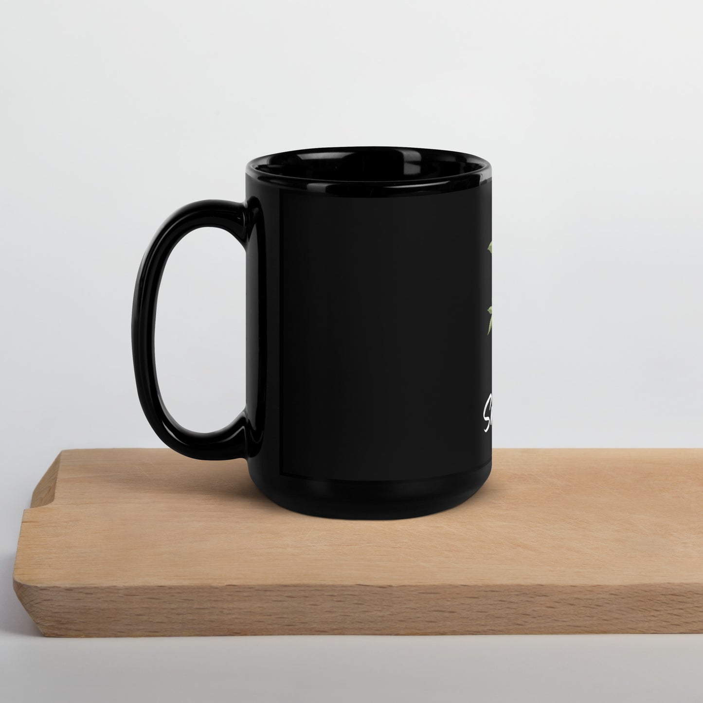 Smoke Sesh Apparel Black Glossy Mug