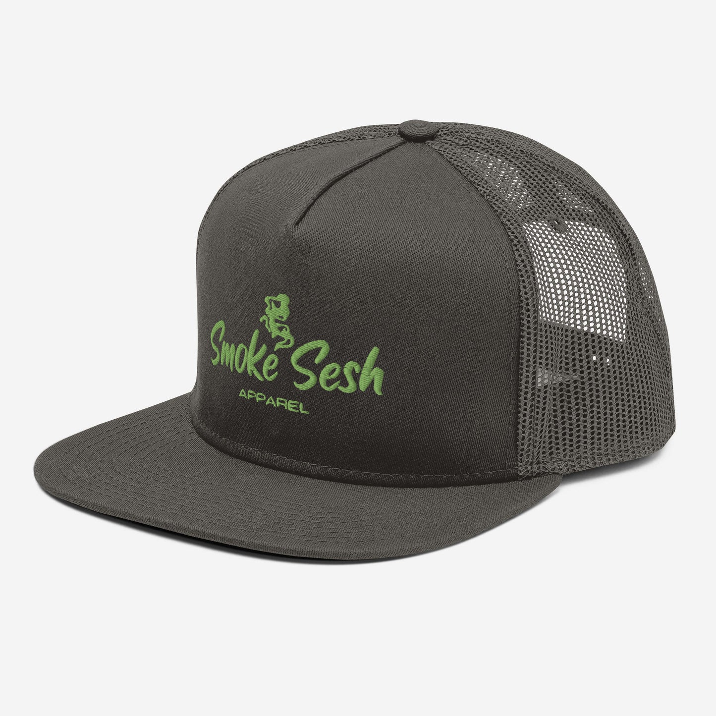 Smoke Sesh Apparel Embroidered Mesh Back Snapback