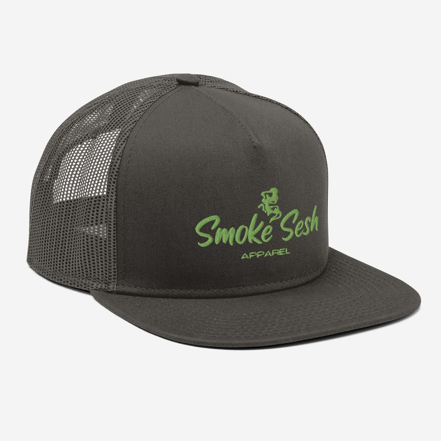 Smoke Sesh Apparel Embroidered Mesh Back Snapback